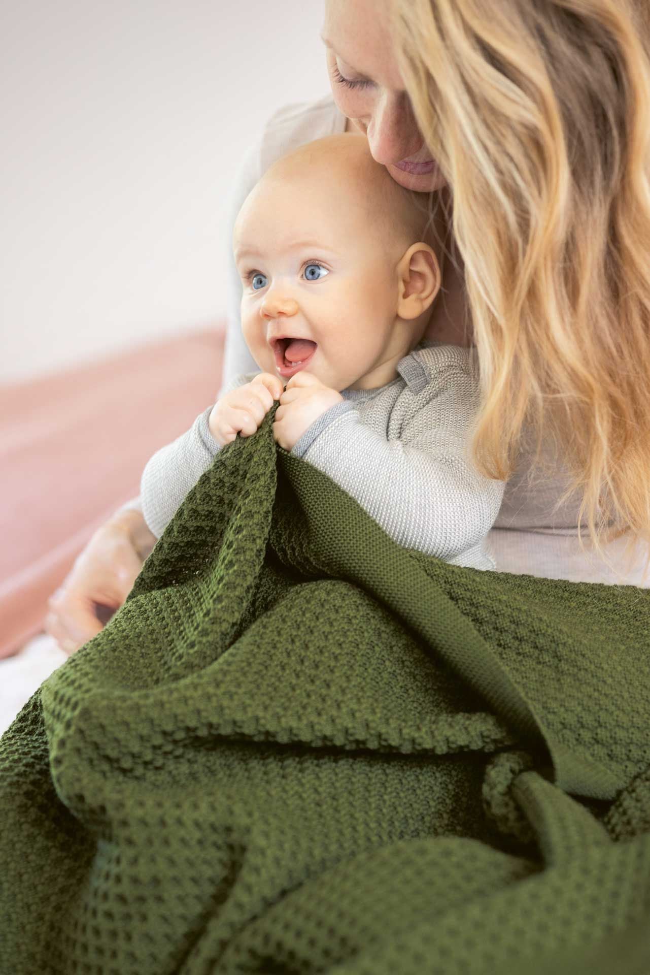 Disana Organic Merino Knitted LARGE Blanket - Honeycomb PRE-ORDER
