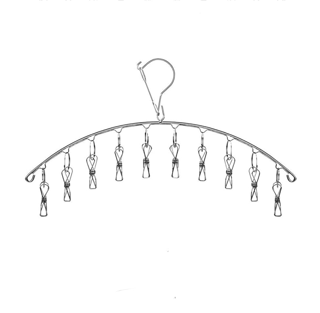 Laundry Hanger with 10 Clips