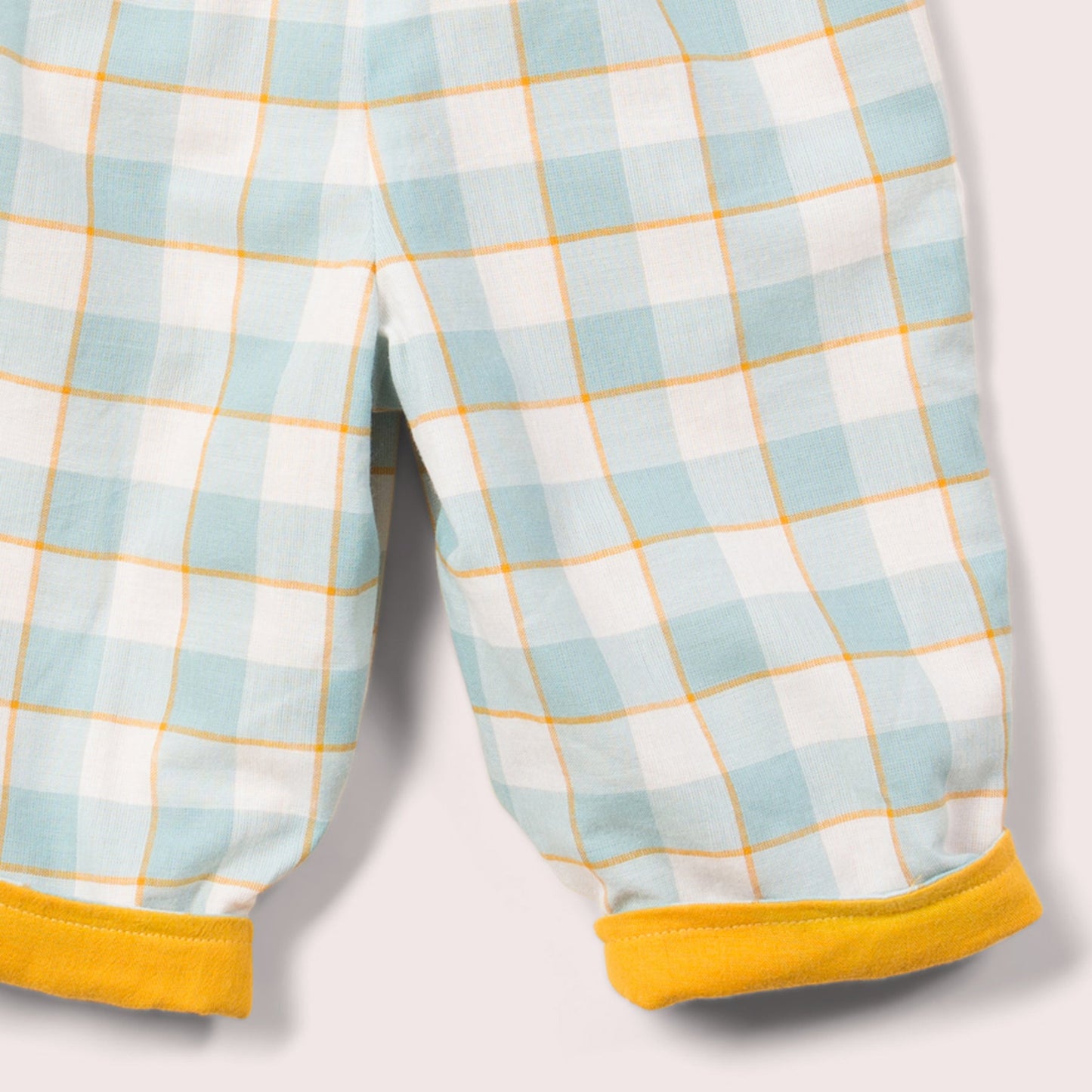 LGR Gold & Blue Reversible Checkered Pull On Trousers