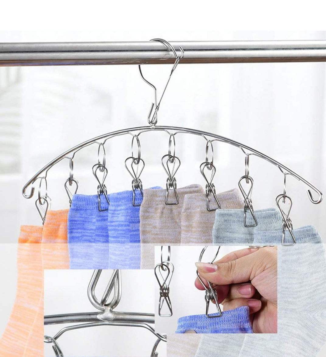 Laundry Hanger with 10 Clips