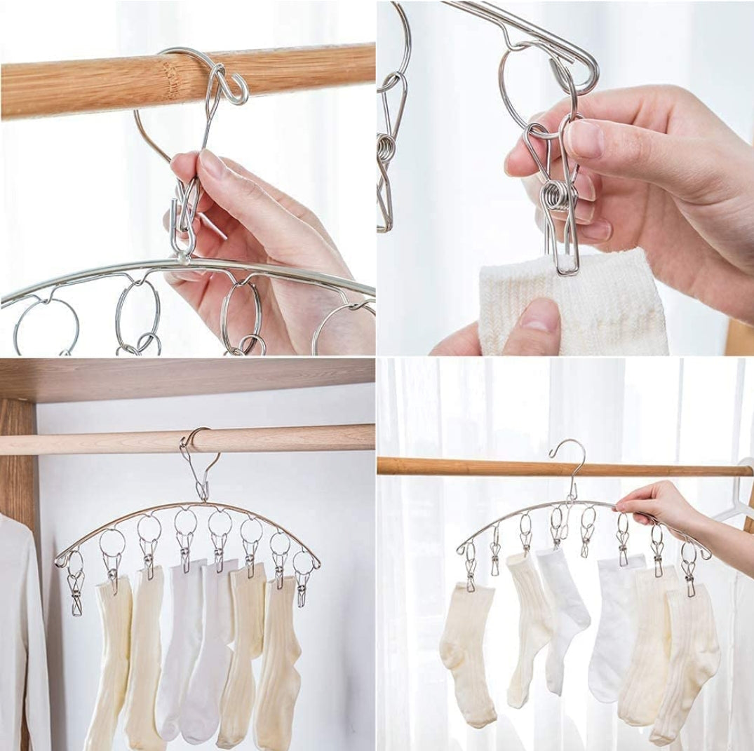 Laundry Hanger with 10 Clips